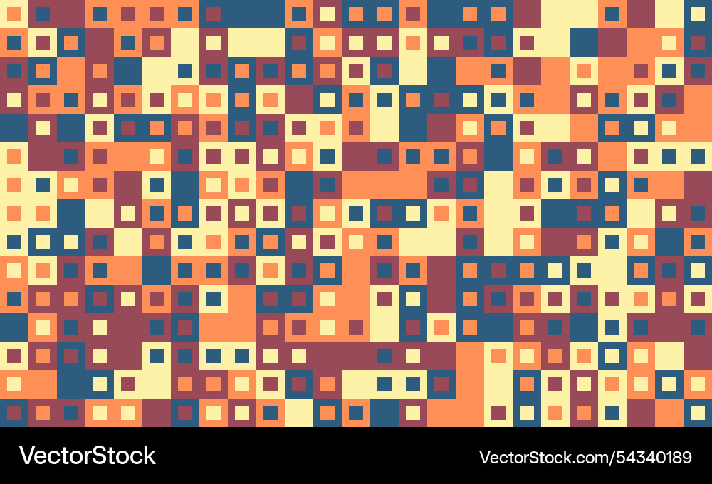 Textured cube pattern with colourful tiles Textured cube pattern with colourful tiles Vector Image