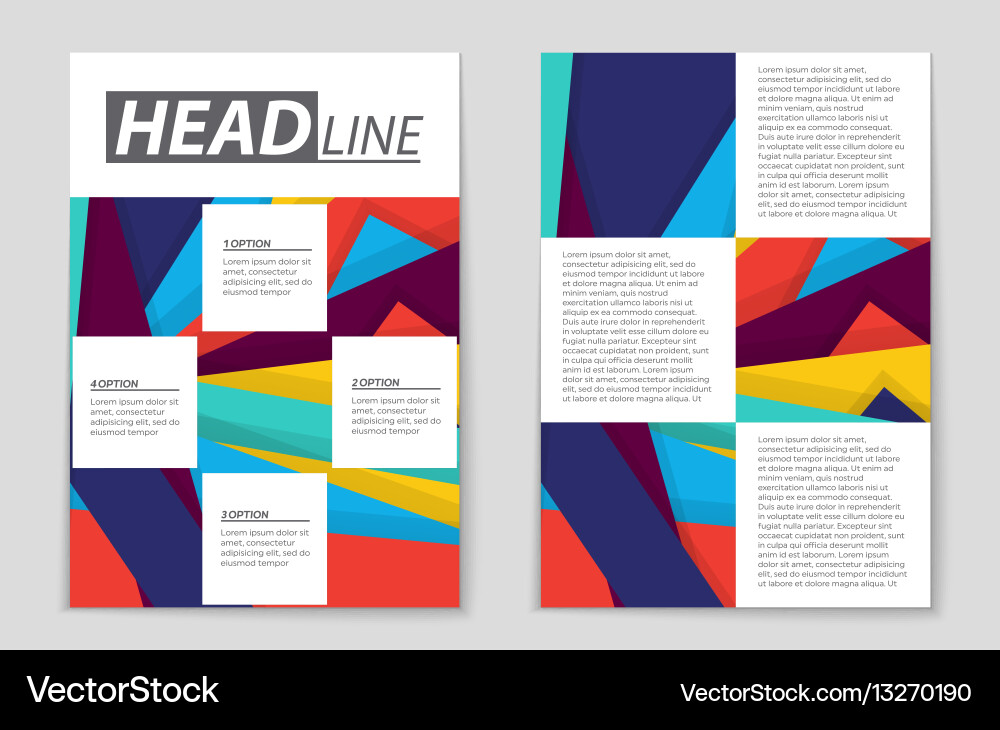 Abstract layout background set for art Vector Image