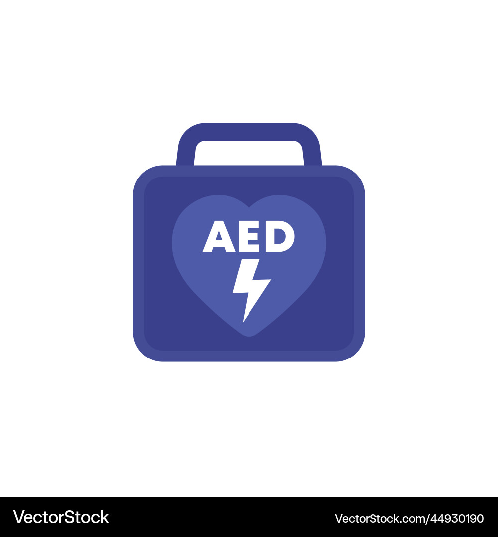 Aed icon automated external defibrillator vector image