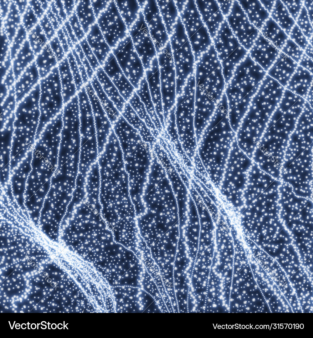 Array with dynamic particles 3d futuristic Array with dynamic particles 3d futuristic Vector Image