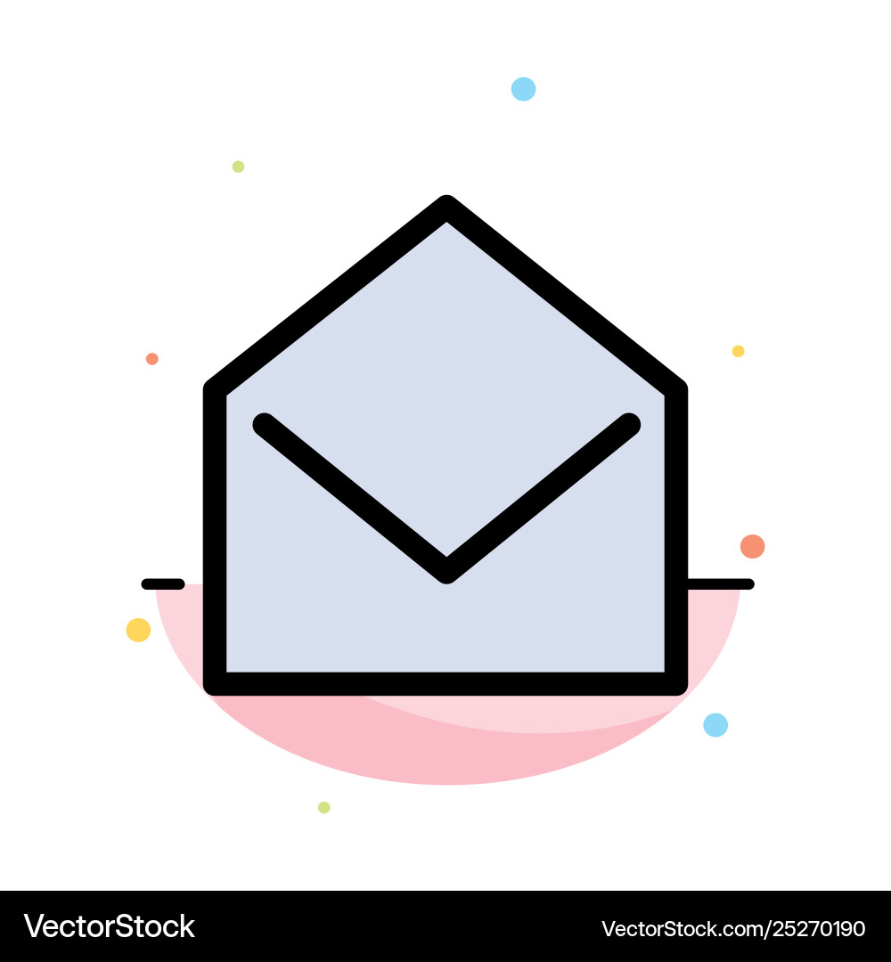 Business mail message open abstract flat color Business mail message open abstract flat color vector image