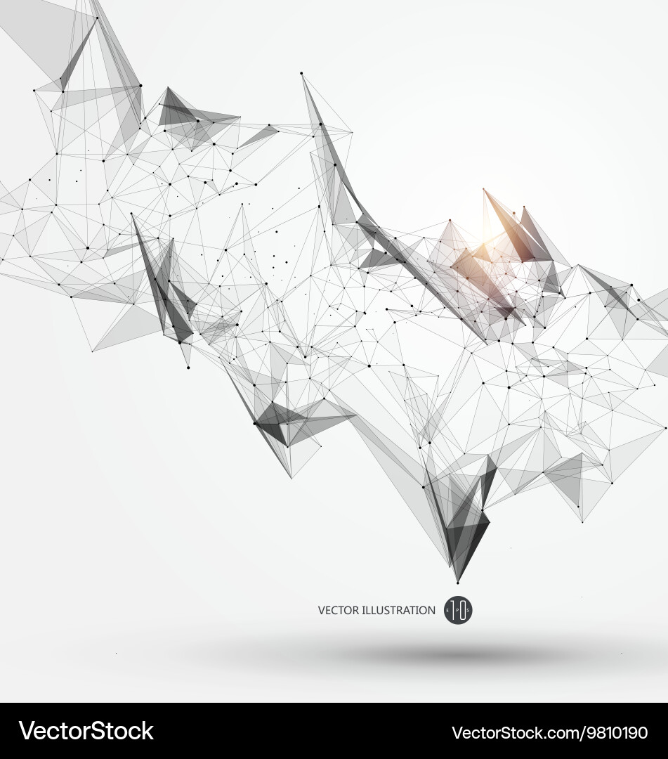 Connected Network Points vector image