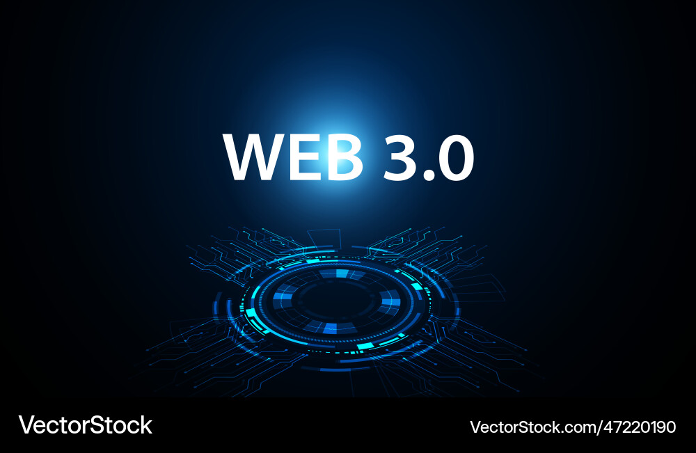 Digital web 30 concept semantic and ai Digital web 30 concept semantic and ai vector image