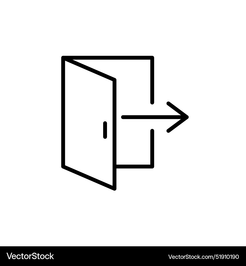 Exit door icon perfect for navigation Exit door icon perfect for navigation vector image