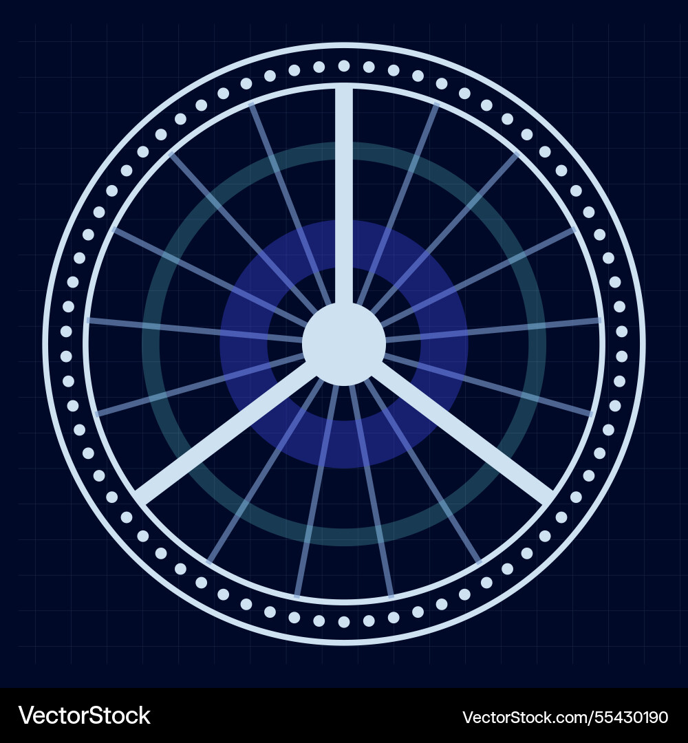 Futuristic hud interface showing a circular vector image