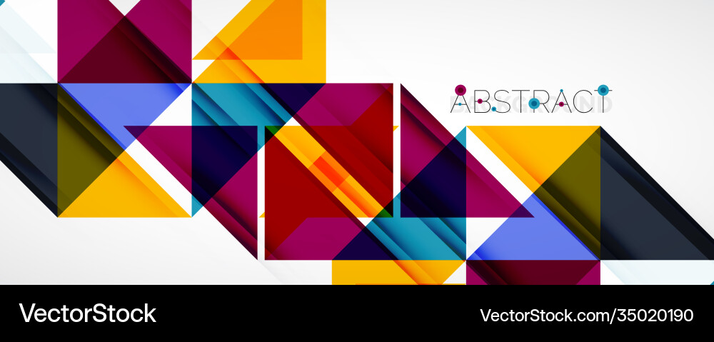 Geometric abstract background techno color Vector Image