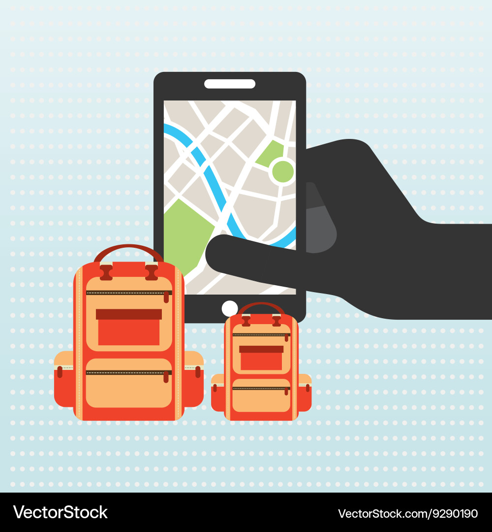 Global positioning system design vector image