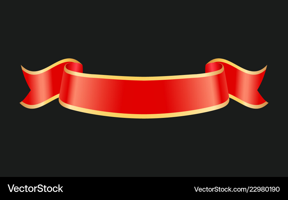 Glossy curled ribbon heraldic or fetial symbol Glossy curled ribbon heraldic or fetial symbol vector image