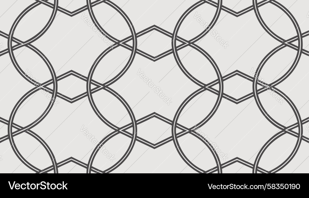 Interlocking Circle Chain Pattern Vector Image