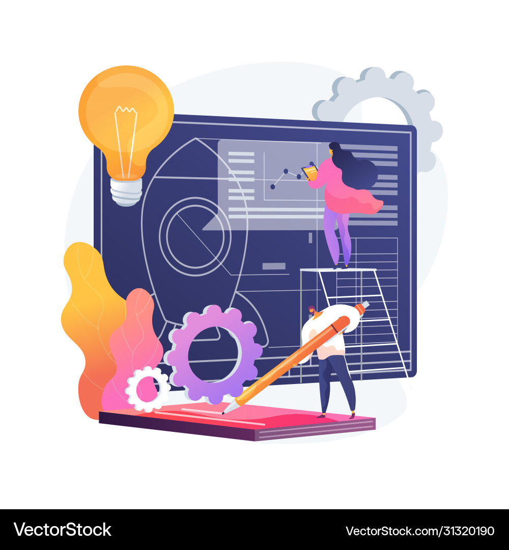 Project initiation abstract concept Project initiation abstract concept vector image