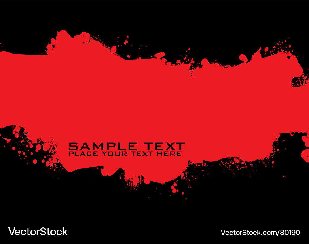 Red Ink Splatter Background Vector Image