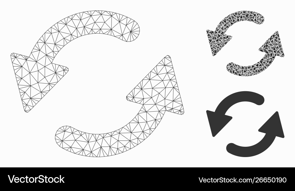 Refresh ccw mesh wire frame model Refresh ccw mesh wire frame model Vector Image