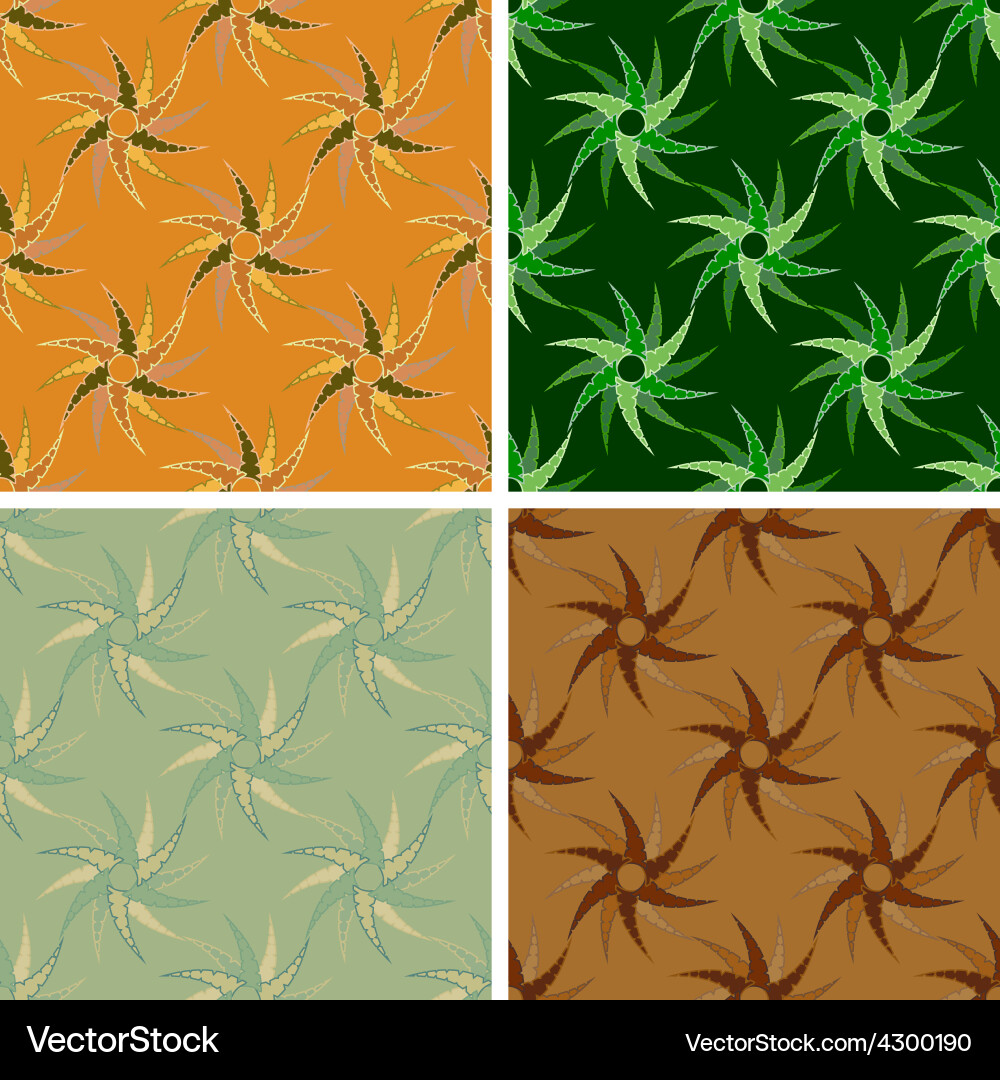 Seamless abstract art pattern set vector image