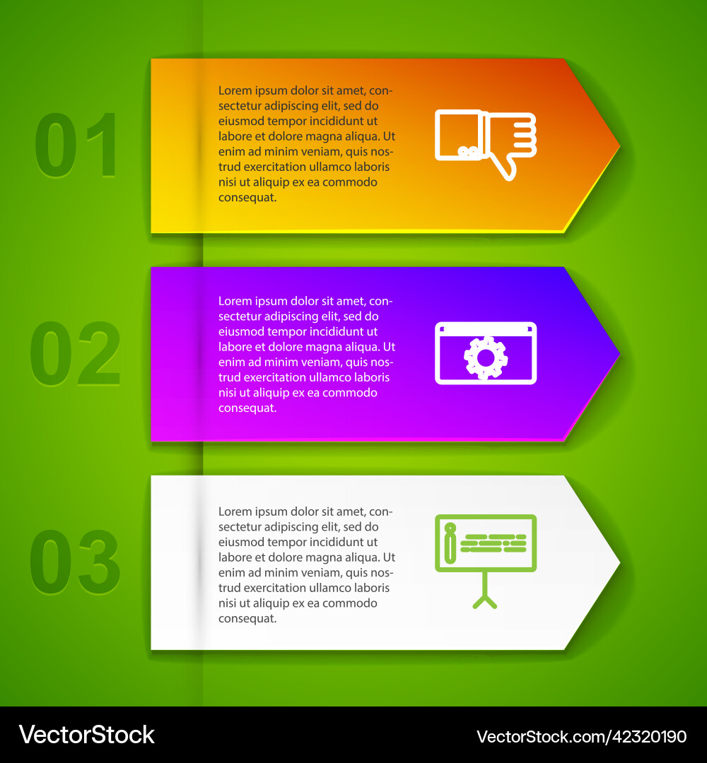 Set line dislike setting information Set line dislike setting information vector image