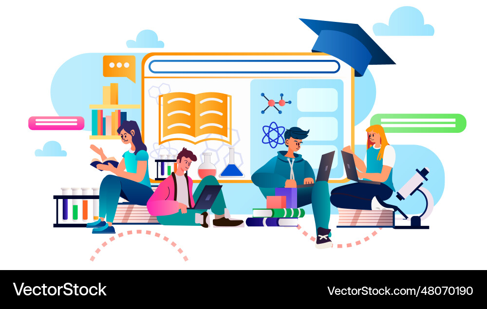 Virtual Science Lab Experiments vector image