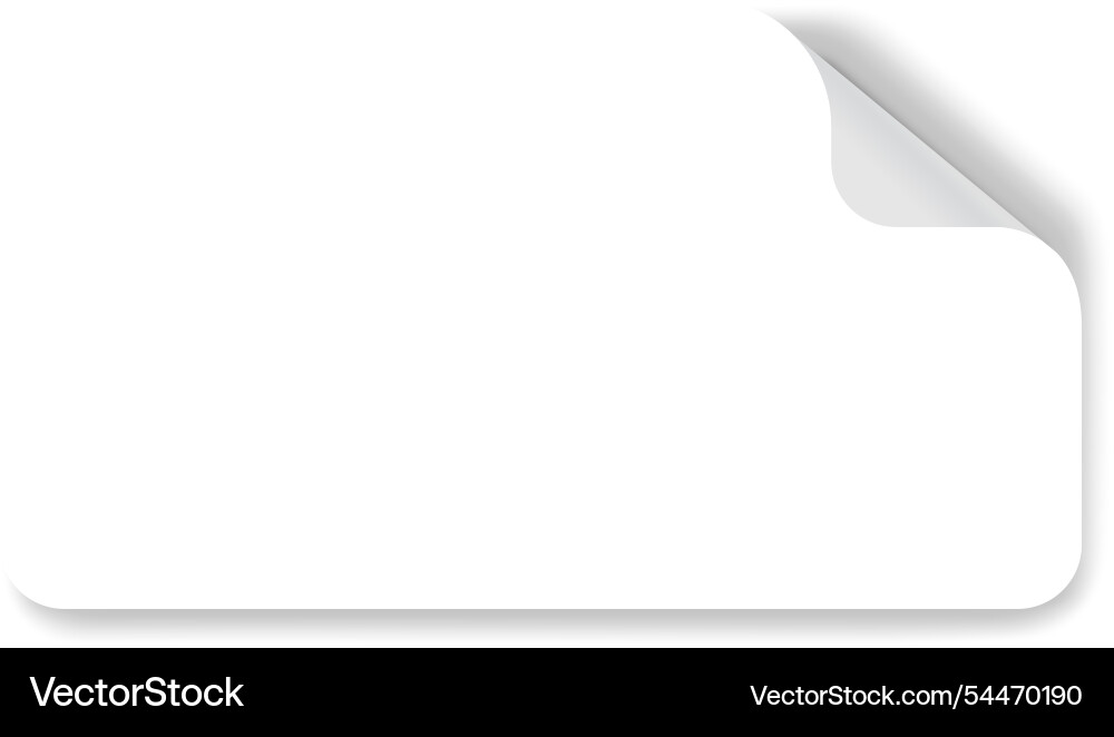 White page curl with a shadow effect ideal White page curl with a shadow effect ideal vector image