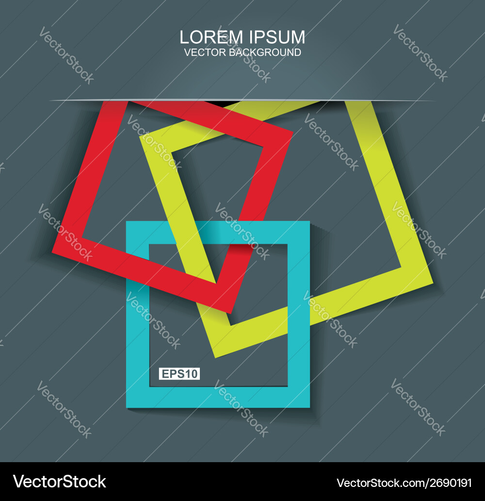 Abstract background with color frames Vector Image