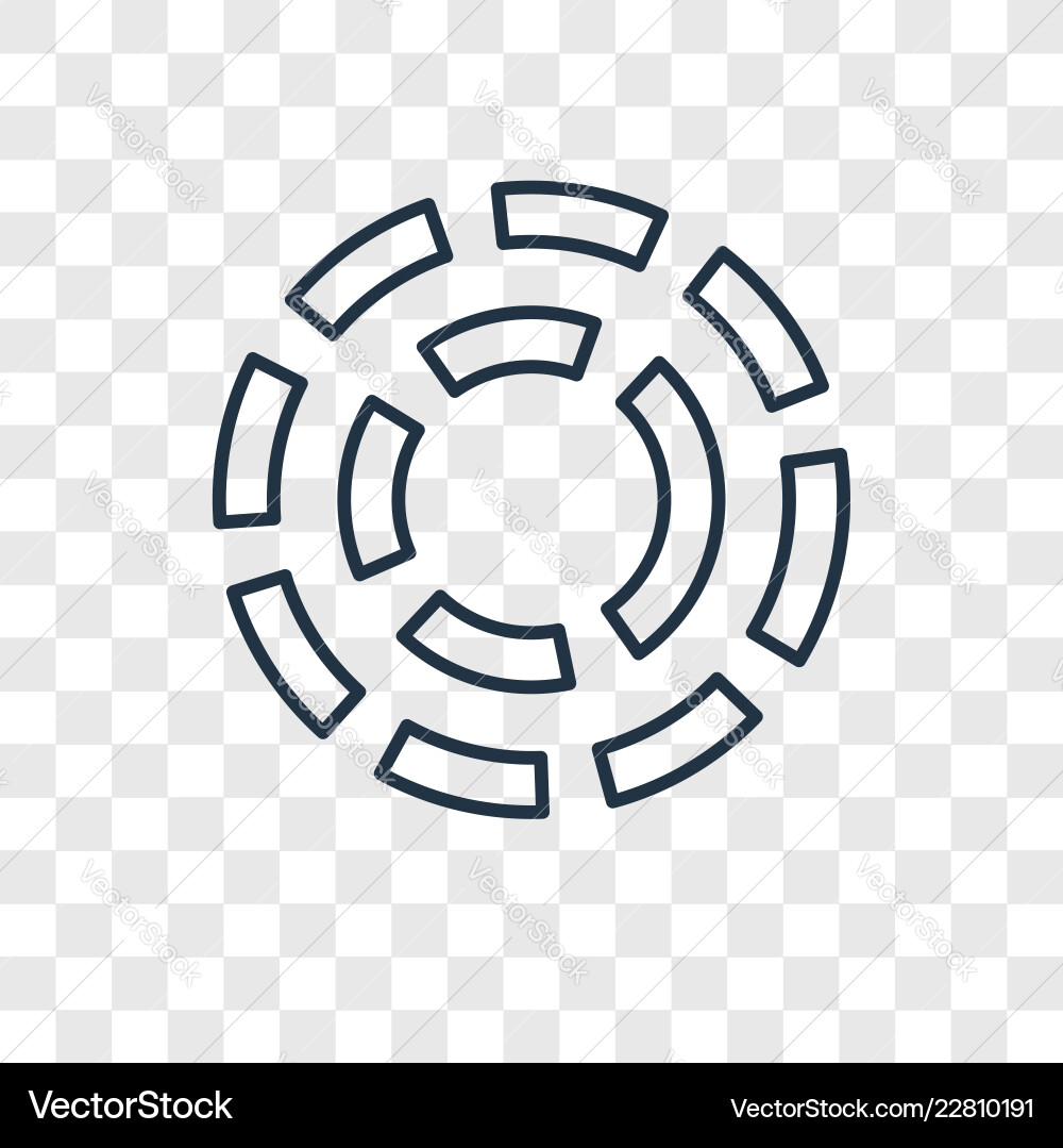 Circle concept linear icon isolated Circle concept linear icon isolated vector image