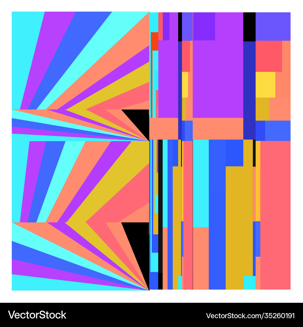 Colorful geometric and curve background pattern vector image
