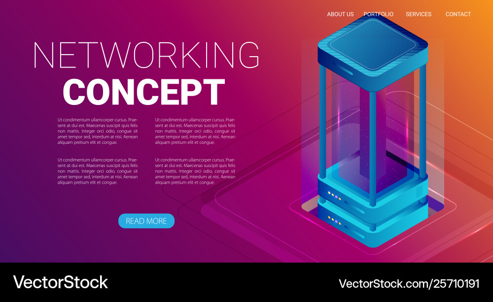 Concept big data processing energy station Concept big data processing energy station vector image