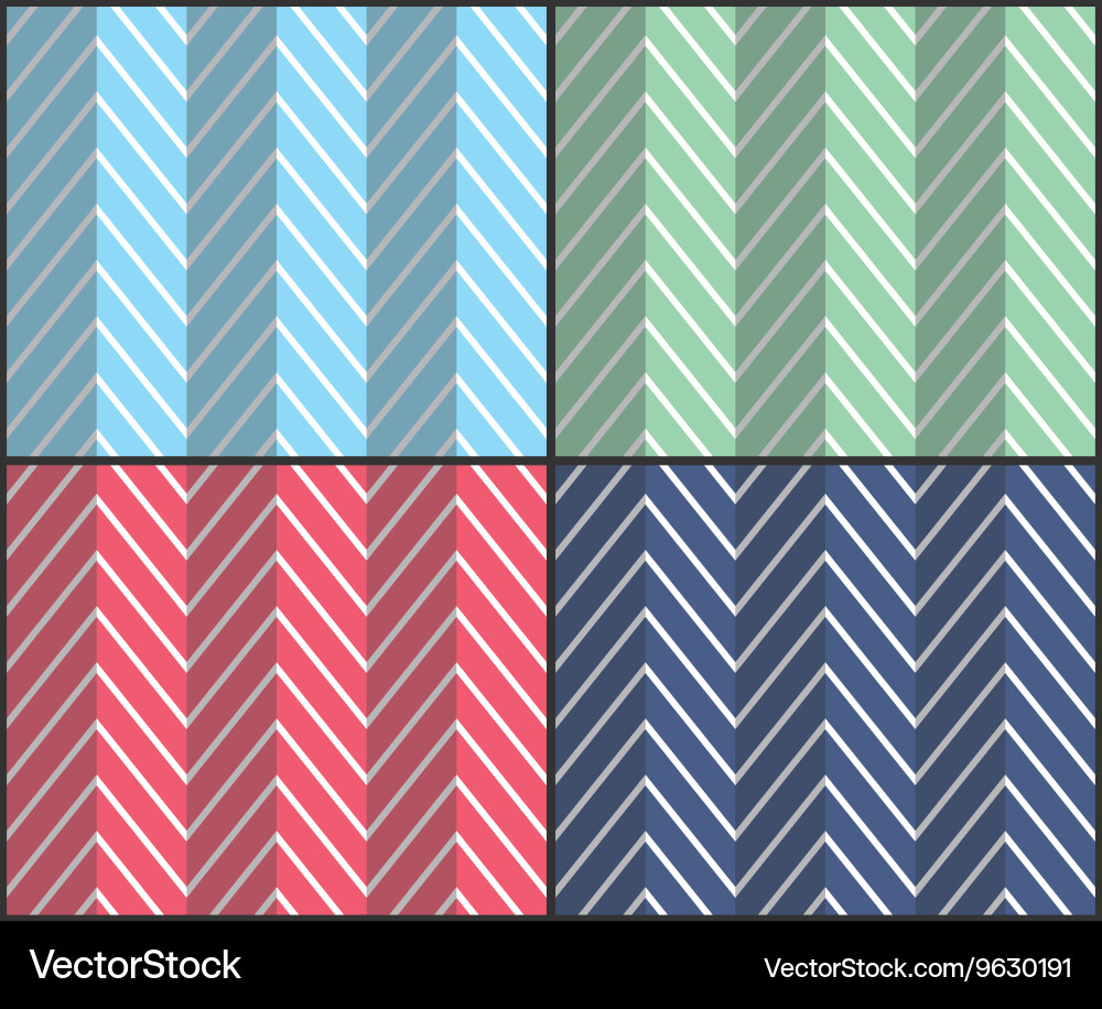 Herringbone Zigzag Patterns vector image