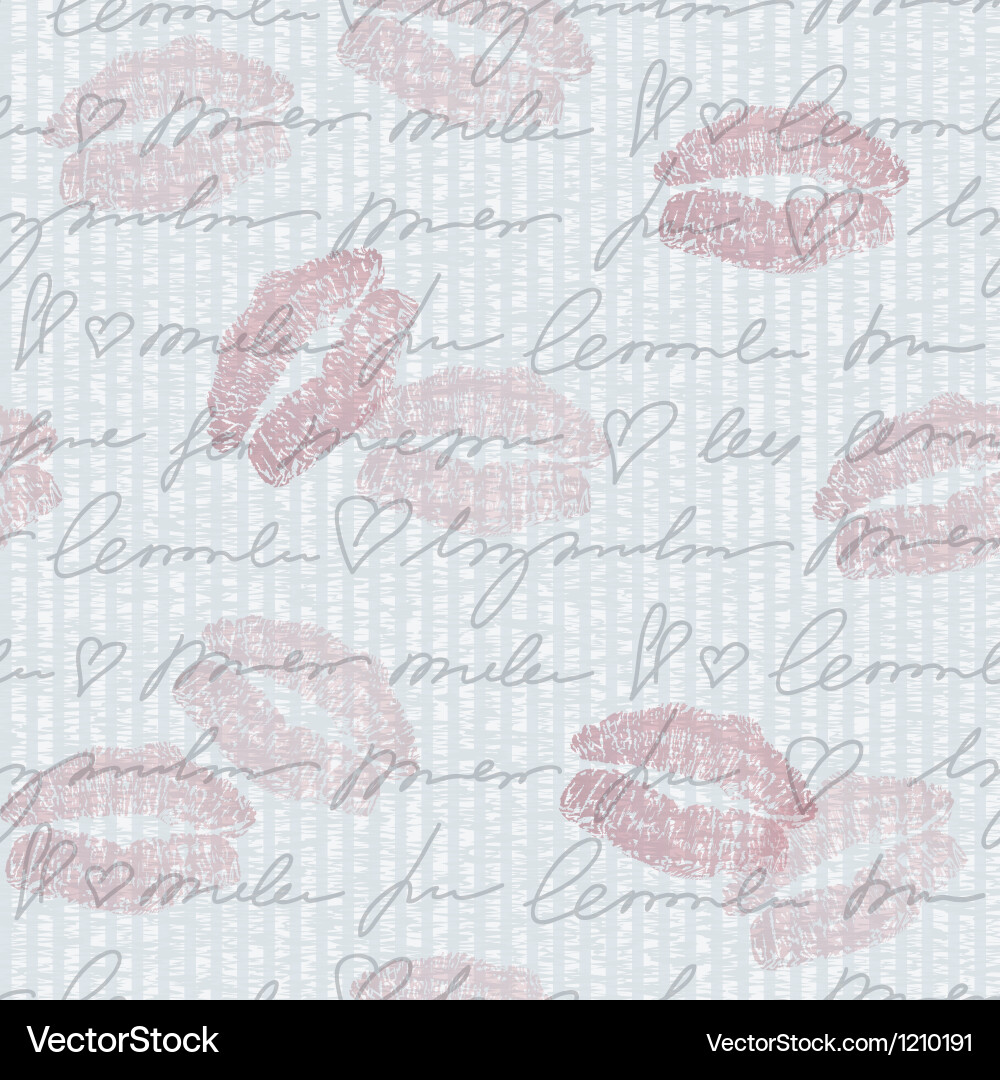 Pattern with hand writing elements vector image