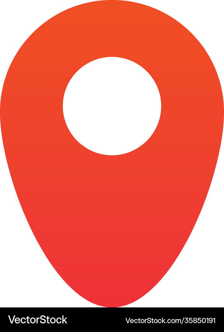Pin pointer location flat style icon Vector Image