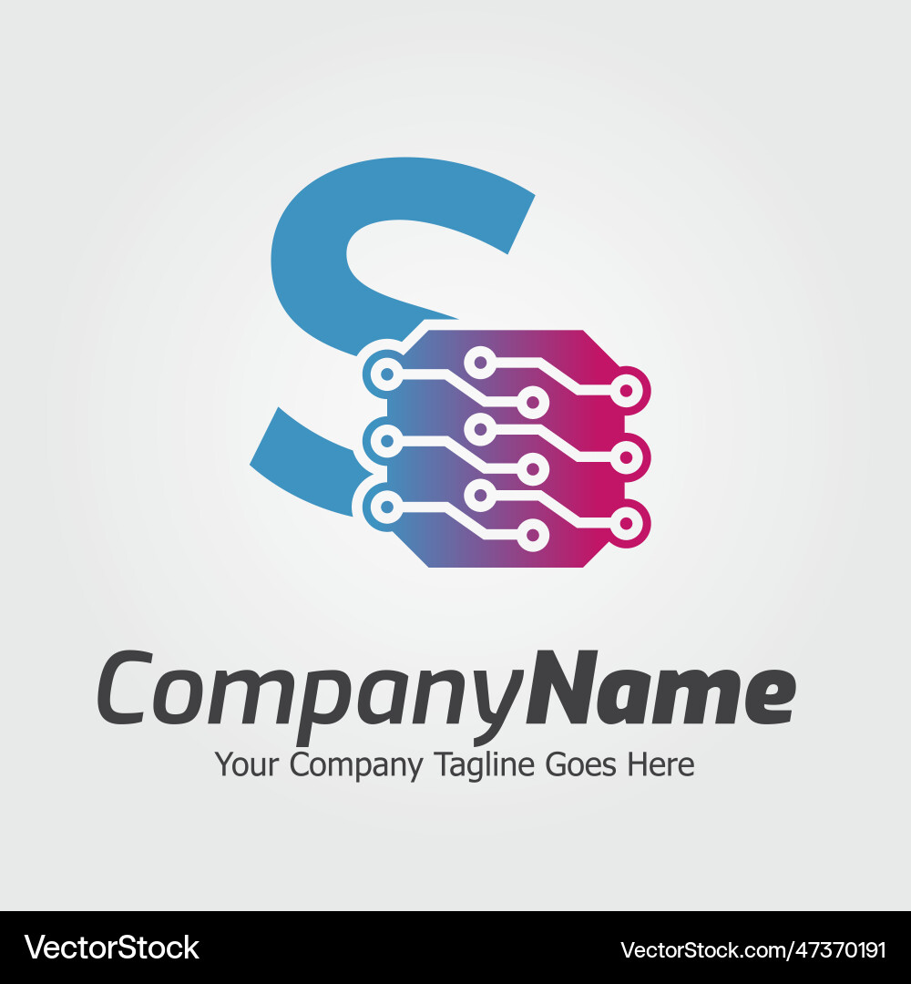 Programming code and technology logo template Vector Image