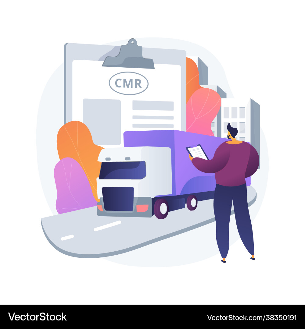 Road transport documents abstract concept Road transport documents abstract concept vector image