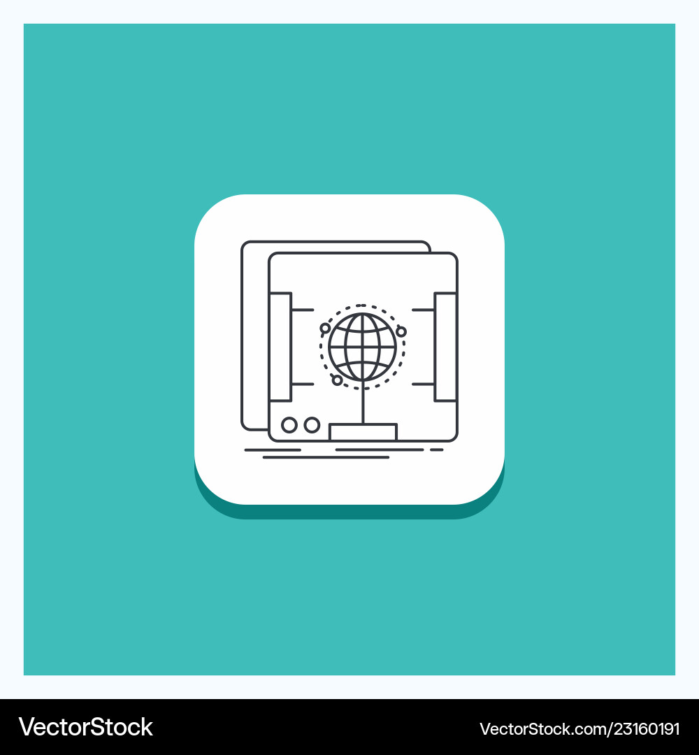 Round button for 3d dimensional holographic scan Round button for 3d dimensional holographic scan vector image