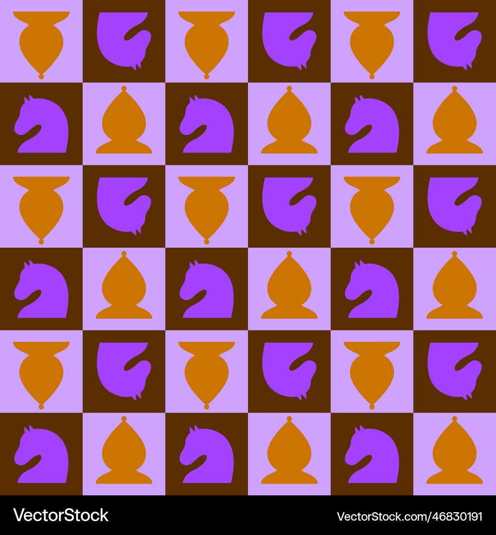 Seamless pattern with chess figures endless Seamless pattern with chess figures endless vector image