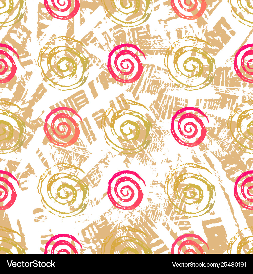 Seamless pattern with textured triangles Seamless pattern with textured triangles vector image