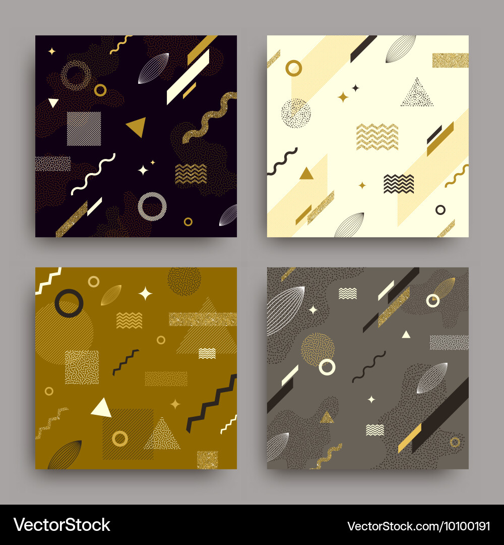 Set of abstract avangarde retro background Vector Image