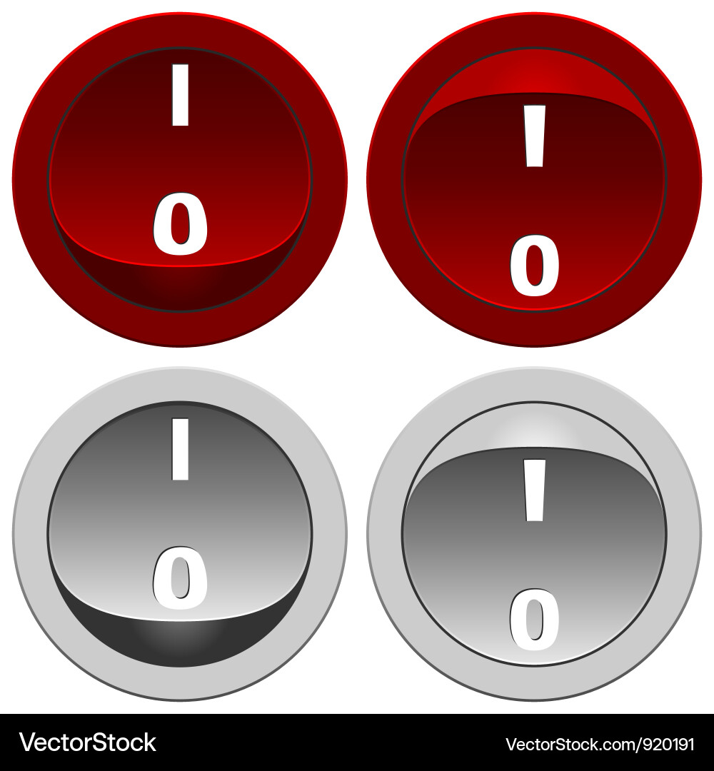 Switch buttons set Vector Image
