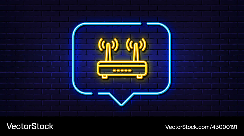 Wifi Router Linie Symbol Computer-Komponente Zeichen Wifi Router Linie Symbol Computer-Komponente Zeichen vektorbild