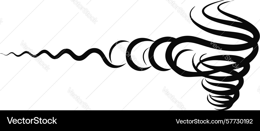 Abstract wind swirl dynamic motion effect element vector image