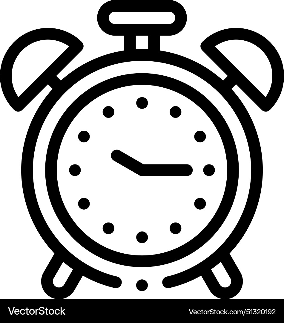 Alarm icon thin linear style design isolated Alarm icon thin linear style design isolated vector image