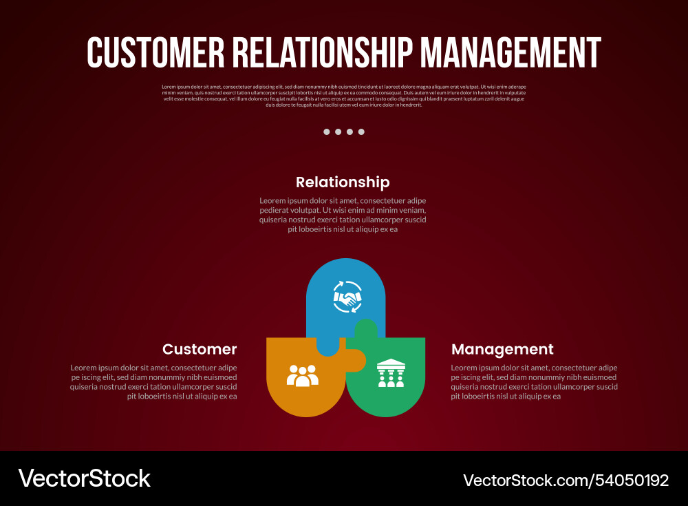 Crm infographic template with cycle circular Crm infographic template with cycle circular vector image