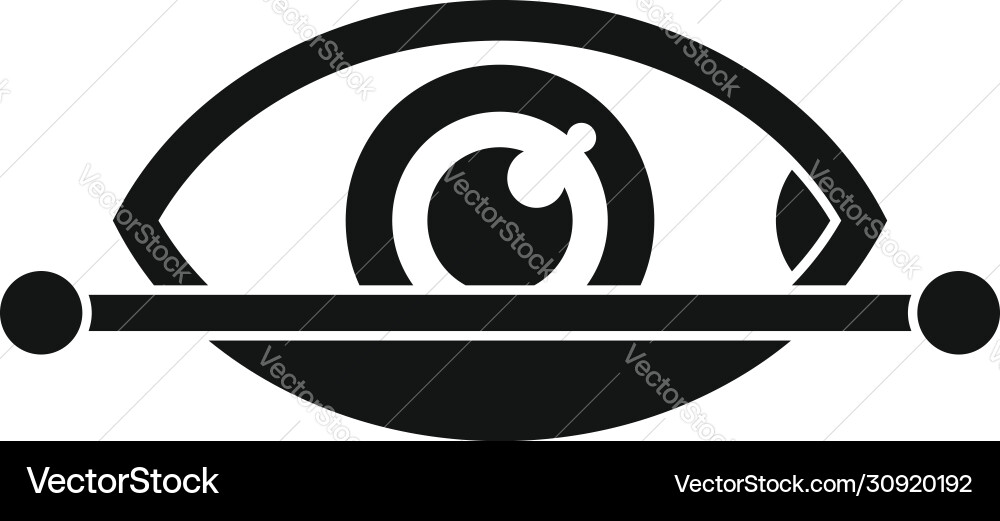 Eye scanning authentication icon simple style Eye scanning authentication icon simple style vector image