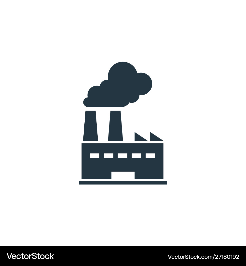 Factory icon simple element for web vector image