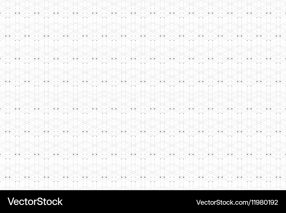 Geometric pattern with connected line and dots vector image