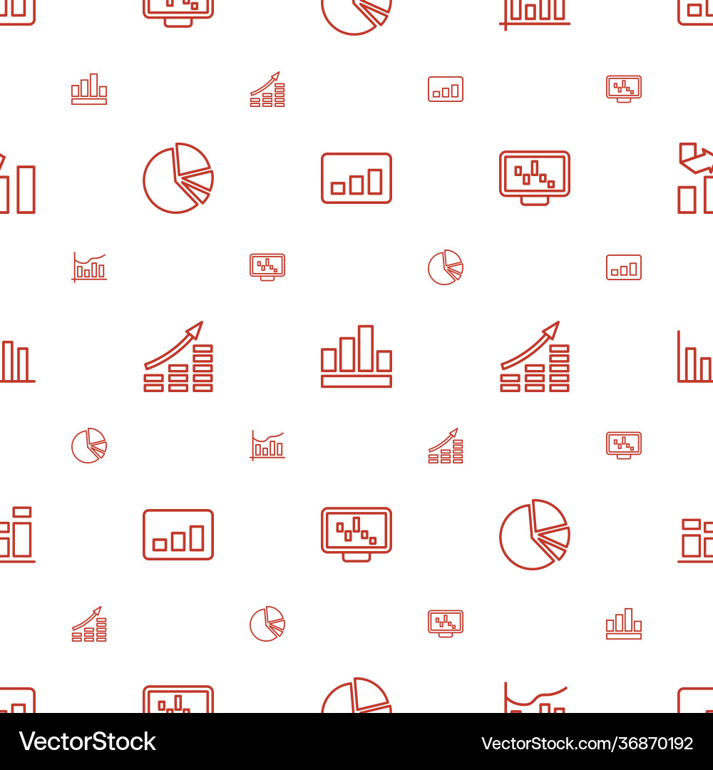 Graph icons pattern seamless white background vector image
