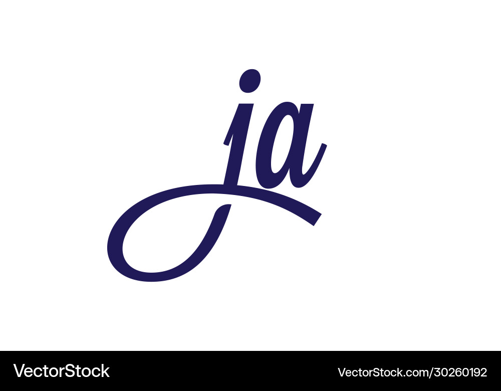 J a ja initial letter logo design template Vector Image