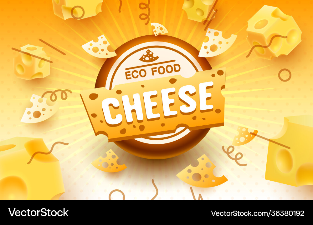 Käse Etikett Öko-Lebensmittel Poster Banner Menü Produkt Käse Etikett Öko-Lebensmittel Poster Banner Menü Produkt vektorbild
