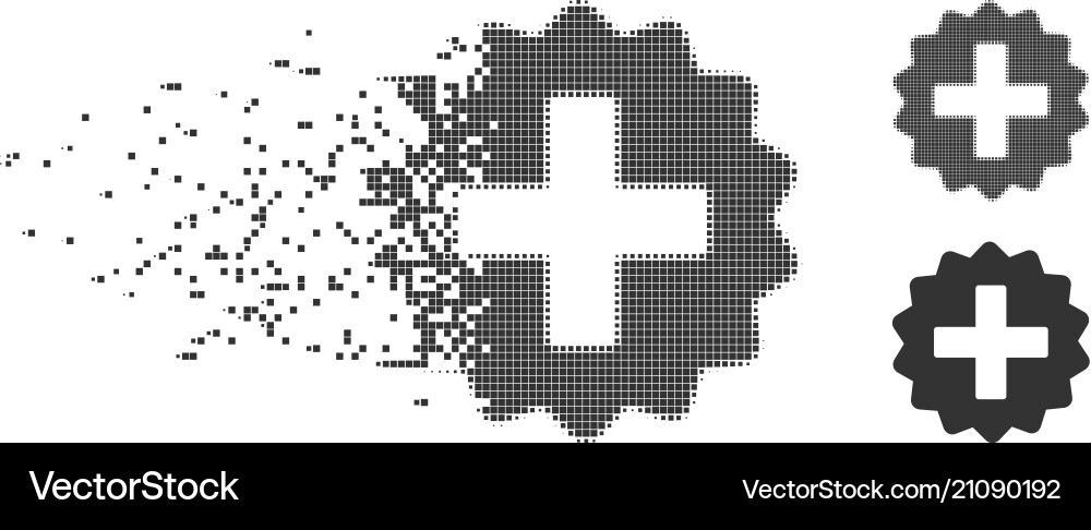 Moving pixel halftone create icon Vector Image