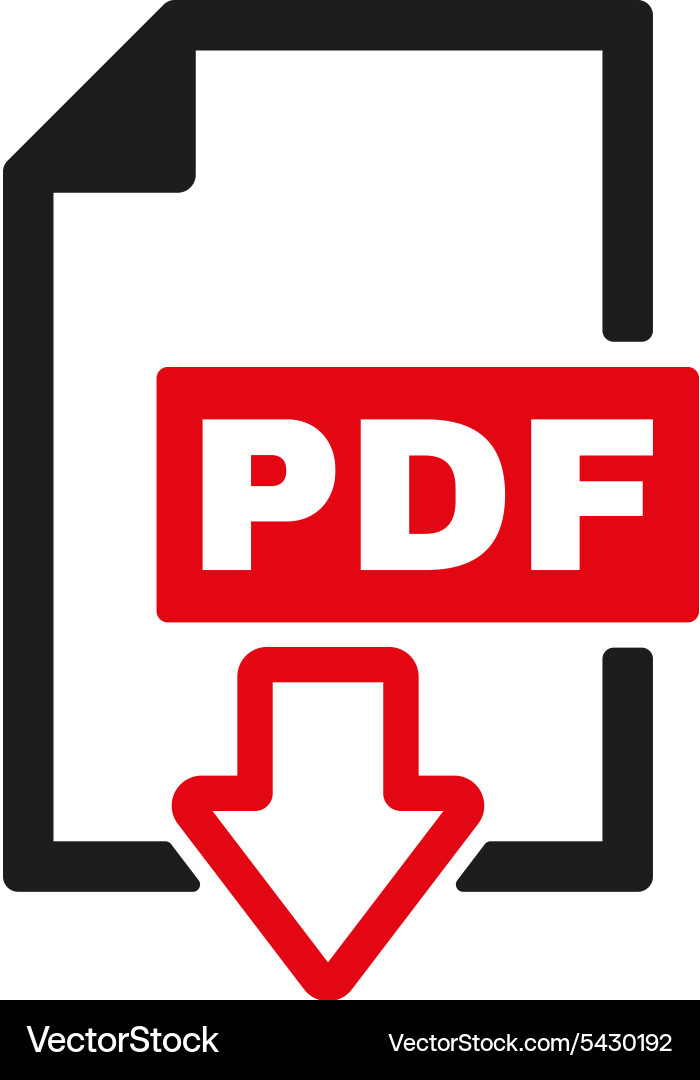 Pdf icon file format symbol flat vector image