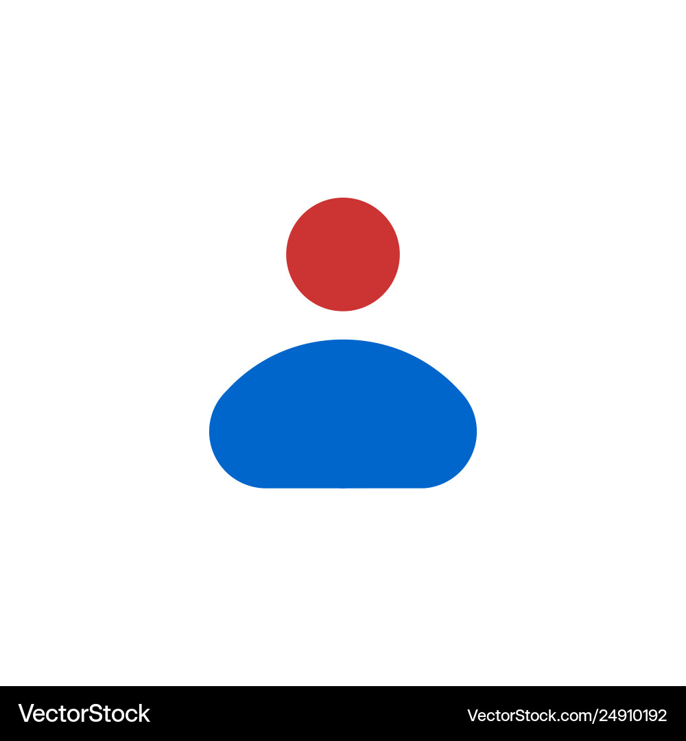 Person icon on white background solid flat Person icon on white background solid flat vector image