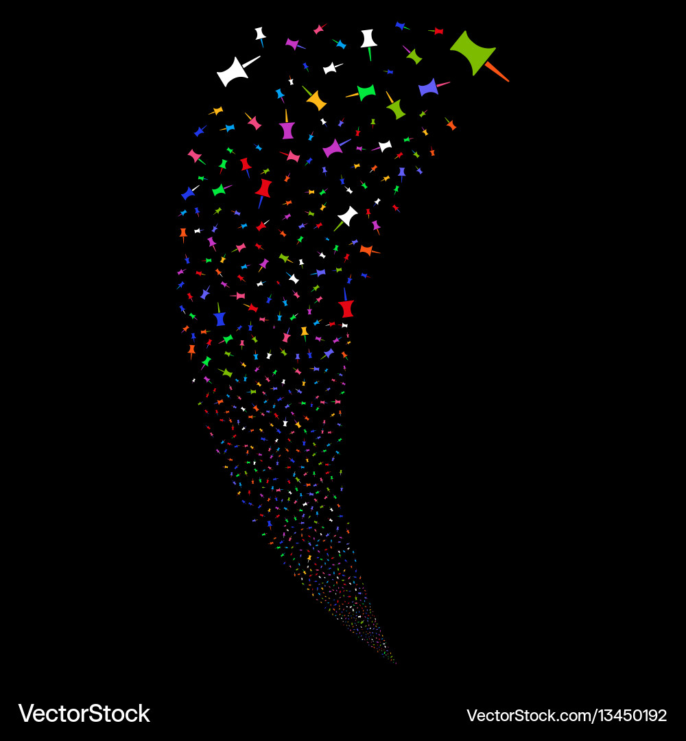Pin random stream Pin random stream vector image
