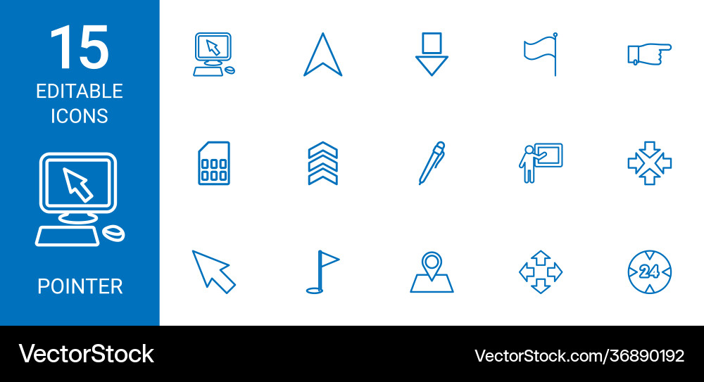 Pointer icons vector image
