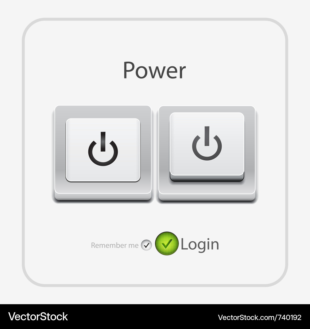 Power Button Icon Vector Image